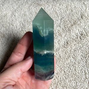 Green Fluorite tower Crystal